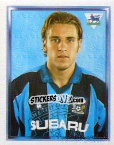 Cromo Darren Huckerby - Premier League Inglese 1997-1998 - Merlin