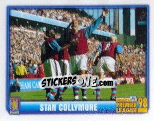 Figurina Stan Collymore (Aston Villa) - Premier League Inglese 1997-1998 - Merlin