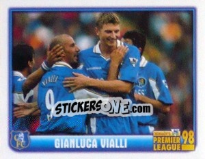 Sticker Gianluca Vialli (Chelsea) - Premier League Inglese 1997-1998 n. 253 - Merlin