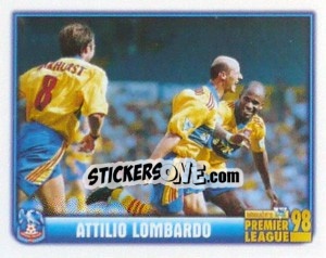 Figurina Attilio Lombardo (Chrystal Palace) - Premier League Inglese 1997-1998 - Merlin