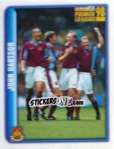 Figurina John Hartson (West Ham United) - Premier League Inglese 1997-1998 - Merlin