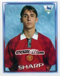Sticker Gary Neville - Premier League Inglese 1997-1998 - Merlin