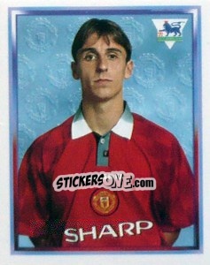 Sticker Gary Neville - Premier League Inglese 1997-1998 n. 343 - Merlin