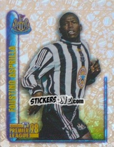 Sticker Faustino Asprilla (Superstar) - Premier League Inglese 1997-1998 n. 383 - Merlin