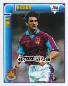 Cromo Paul Kitson (Top Scorer) - Premier League Inglese 1997-1998 - Merlin