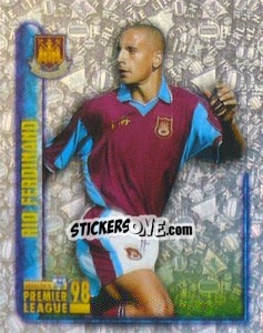 Sticker Rio Ferdinand (Superstar) - Premier League Inglese 1997-1998 - Merlin