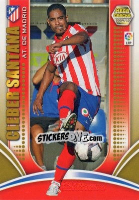Cromo Cleber Santana - Liga BBVA 2009-2010. Megacracks - Panini