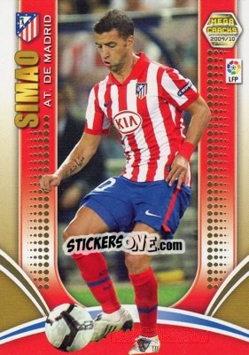 Sticker Simao - Liga BBVA 2009-2010. Megacracks - Panini