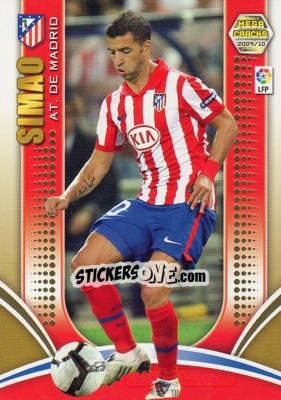Sticker Simao - Liga BBVA 2009-2010. Megacracks n. 50 - Panini