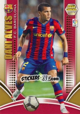 Sticker Dani Alves - Liga BBVA 2009-2010. Megacracks n. 57 - Panini