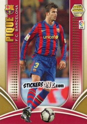 Sticker Pique - Liga BBVA 2009-2010. Megacracks n. 60 - Panini