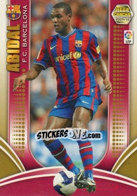 Sticker Abidal - Liga BBVA 2009-2010. Megacracks n. 62 - Panini