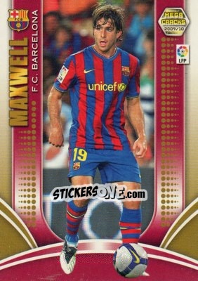Sticker Maxwell - Liga BBVA 2009-2010. Megacracks n. 63 - Panini