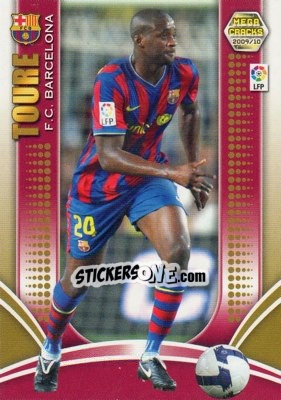 Sticker Yaya Touré - Liga BBVA 2009-2010. Megacracks n. 64 - Panini
