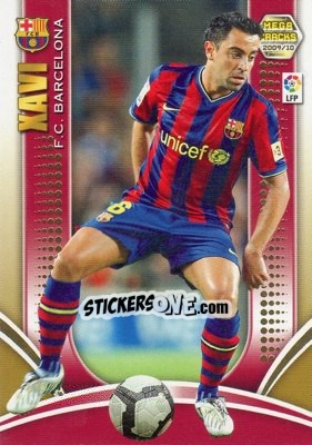 Cromo Xavi - Liga BBVA 2009-2010. Megacracks - Panini