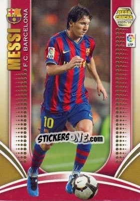 Sticker Messi - Liga BBVA 2009-2010. Megacracks n. 69 - Panini