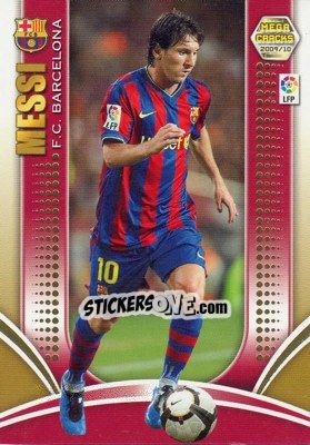 Cromo Messi - Liga BBVA 2009-2010. Megacracks - Panini