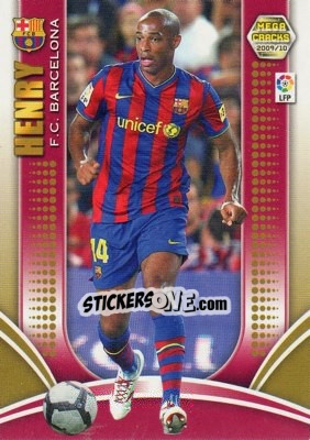 Sticker Thierry Henry - Liga BBVA 2009-2010. Megacracks n. 72 - Panini