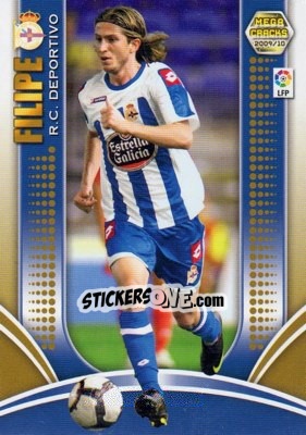 Sticker Filipe Luis - Liga BBVA 2009-2010. Megacracks - Panini