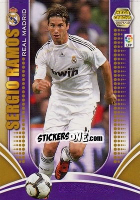 Sticker Sergio Ramos - Liga BBVA 2009-2010. Megacracks n. 129 - Panini