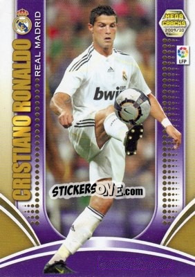 Cromo Cristiano Ronaldo - Liga BBVA 2009-2010. Megacracks - Panini