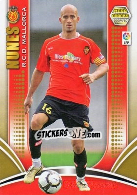 Cromo Nunes - Liga BBVA 2009-2010. Megacracks - Panini