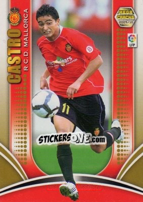 Figurina Castro - Liga BBVA 2009-2010. Megacracks - Panini