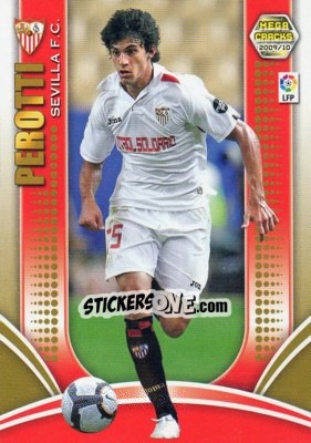 Sticker Perotti - Liga BBVA 2009-2010. Megacracks n. 230 - Panini
