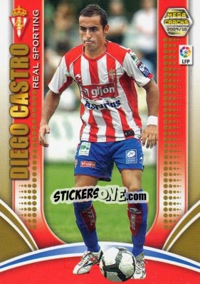 Cromo Diego Castro - Liga BBVA 2009-2010. Megacracks - Panini