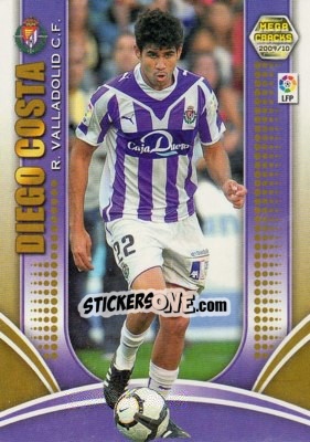 Cromo Diego Costa - Liga BBVA 2009-2010. Megacracks - Panini