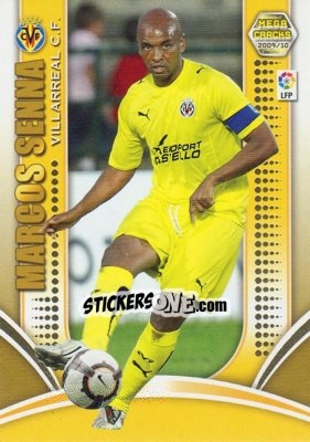 Sticker Marcos Senna - Liga BBVA 2009-2010. Megacracks - Panini