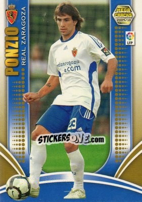 Sticker Ponzio - Liga BBVA 2009-2010. Megacracks - Panini