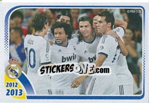 Cromo Celebración de un gol - Real Madrid 2012-2013 - Panini