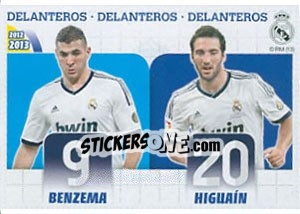 Sticker Benzema / Higuaín - Real Madrid 2012-2013 n. 23 - Panini