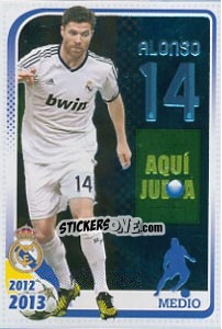 Sticker Xabi Alonso - Real Madrid 2012-2013 n. 114 - Panini