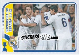 Sticker Celebración de un gol - Real Madrid 2012-2013 n. 185 - Panini