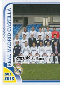 Sticker Plantilla Real Madrid Castilla - Real Madrid 2012-2013 n. 190 - Panini