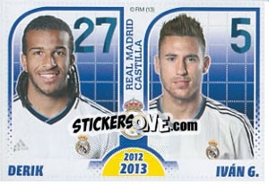 Cromo Derik / Iván - Real Madrid 2012-2013 - Panini