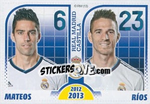 Sticker Mateos / Ríos - Real Madrid 2012-2013 n. 196 - Panini