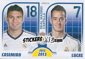 Sticker Casemiro / Lucas Vazquez - Real Madrid 2012-2013 n. 200 - Panini