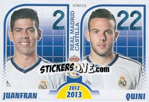 Sticker Juanfran / Quini - Real Madrid 2012-2013 - Panini