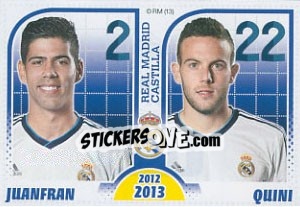 Sticker Juanfran / Quini - Real Madrid 2012-2013 n. 201 - Panini