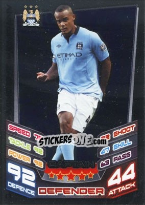 Sticker Vincent Kompany - English Premier League 2012-2013. Match Attax Extra - Topps