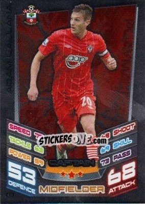 Sticker Adam Lallana - English Premier League 2012-2013. Match Attax Extra n. C13 - Topps