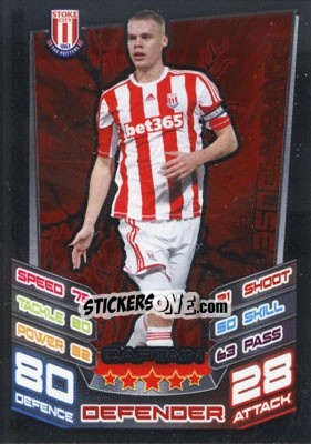 Cromo Ryan Shawcross - English Premier League 2012-2013. Match Attax Extra n. C14 - Topps