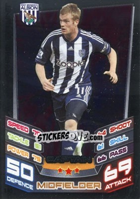 Sticker Chris Brunt - English Premier League 2012-2013. Match Attax Extra - Topps