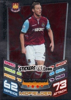 Sticker Kevin Nolan - English Premier League 2012-2013. Match Attax Extra - Topps