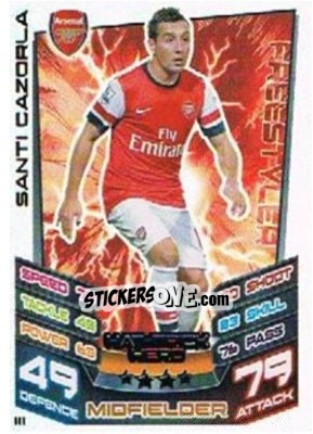 Sticker Santi Cazorla - English Premier League 2012-2013. Match Attax Extra n. H1 - Topps
