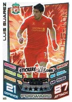 Sticker Luis Suarez - English Premier League 2012-2013. Match Attax Extra n. H3 - Topps