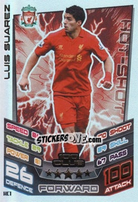 Sticker Luis Suarez - English Premier League 2012-2013. Match Attax Extra n. HC - Topps